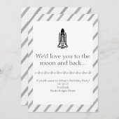 Invitation Boy Birthday - Bateau à fusée (Devant / Derrière)