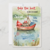 Invitation Boy Birthday Fishing (Devant)