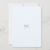 Invitation Boy Blue Bow Funky Baby shower dessiné main (Dos)
