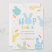 Invitation Boy Blue Bunny 2e anniversaire (Devant)