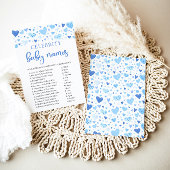 Invitation Boy Blue Hearts Valentine Celebrity Baby Name Jeu
