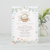 Invitation Boy Blue Nesting Party Préparez le Baby shower de  (Debout devant)