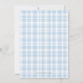 Invitation Boy Blue Pelican Baby shower Preppy Sud (Dos)