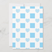 Invitation Boy Blue Valentine's Day Hearts Baby shower (Dos)