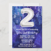 Invitation Boy Blue White 2e anniversaire (Devant)