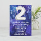 Invitation Boy Blue White 2e anniversaire (Debout devant)