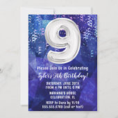 Invitation Boy Blue White 9e Anniversaire (Devant)