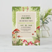 Invitation Boy boisé champignon 2e anniversaire (Debout devant)