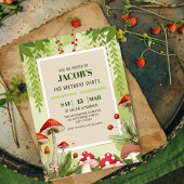 Invitation Boy boisé champignon 2e anniversaire