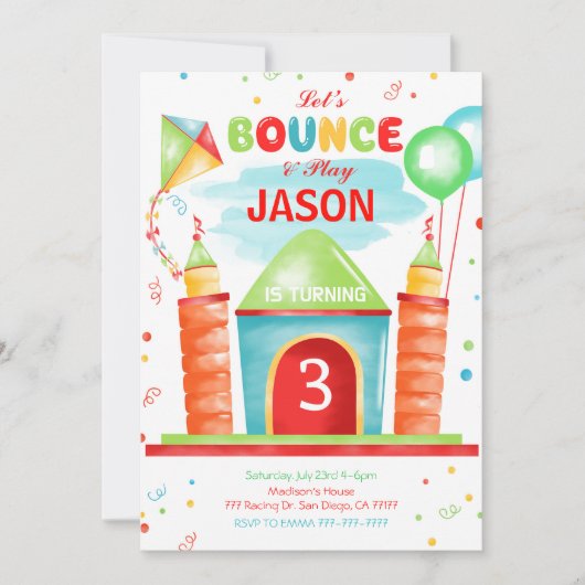 Invitation Boy Bounce (Devant)