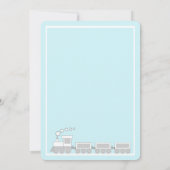 Invitation Boy Choo Choo Christening Baptême Photo (Dos)