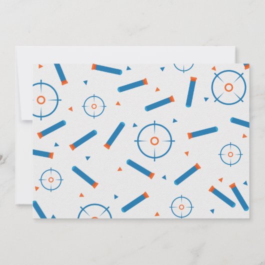 Invitation Boy Dart Gun War Anniversaire Photo (Dos)