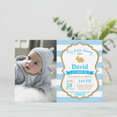 Invitation Boy de l'anniversaire de Bunny Oeuf de Pâques 1er (Debout devant)