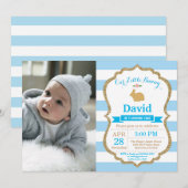 Invitation Boy de l'anniversaire de Bunny Oeuf de Pâques 1er (Devant / Derrière)