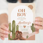 Invitation BOY Desert Texas baby shower sud-ouest cactus<br><div class="desc">Editable boy Desert baby shower invitation sud-ouest cactus désert sexe neutre,  tonalité terrestre chaude Girl Texas baby shower</div>