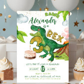 Invitation Boy Dinosaur 3-rex birthday