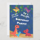 Invitation Boy Dinosaur N'importe quel âge fête d'anniversair (Devant)