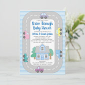 Invitation Boy Drive Through Baby shower (Debout devant)