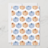 Invitation Boy Fall Rustic Bow Citrouille Baby shower (Dos)