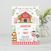 Invitation Boy Farm Anniversaire Fête (Debout devant)