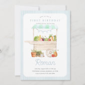 Invitation Boy Farmers Market Vegetable Stand Anniversaire (Devant)