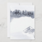 Invitation Boy Fox Baby shower Winter Woodland (Dos)