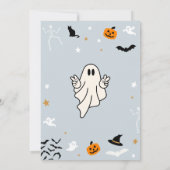 Invitation Boy Ghost Little Boo est ici Baby shower d'Hallowe (Dos)