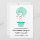 Invitation Boy Giraffe Première fête d'anniversaire (Devant)