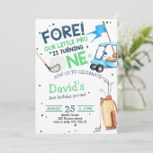 Invitation Boy Golf Par tee 1er Anniversaire (Debout devant)