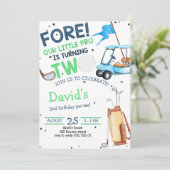 Invitation Boy Golf Par tee 2e anniversaire (Debout devant)