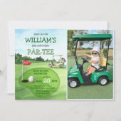 Invitation Boy Golf Thème 3ème anniversaire Par Tee Photo (Devant)