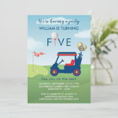 Invitation Boy Golf Thème 5ème anniversaire (Debout devant)