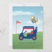 Invitation Boy Golf Thème 5ème anniversaire (Dos)