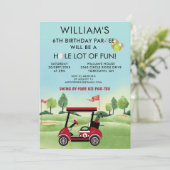 Invitation Boy Golf Theme 6th Birthday Par-Tee (Debout devant)