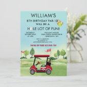 Invitation Boy Golf Theme 8th Birthday Par-Tee (Debout devant)