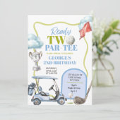 Invitation Boy Golf Two Par-Tee 2nd Birthday (Debout devant)