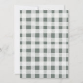 Invitation Boy Green Forest Animaux Baby shower (Dos)