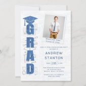 Invitation Boy High School Graduation Engineer Tech Photo (Devant)