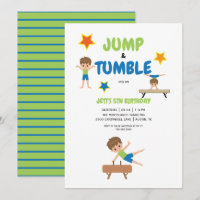 Boy Jump Tumble Gymnastique Anniversaire