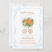 Invitation Boy Little Pumpkin Baby Shower (Devant)