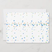 Invitation Boy mignonne petit monstre premier anniversaire av (Dos)