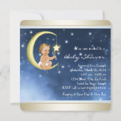 Invitation Boy Moon et Baby shower arrière (Dos)
