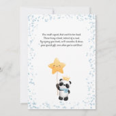 Invitation Boy Panda Bearly Wait Book Baby shower de demande (Dos)
