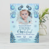 Invitation Boy Photo Winter Wonderland pour Boy (Debout devant)