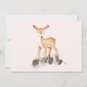 Invitation Boy Photo Woodland Animaux 1er anniversaire (Dos)