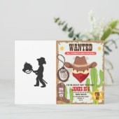 Invitation Boy Playing Cowboy - Choisir la couleur arrière -  (Debout devant)
