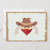 Invitation Boy Playing Cowboy - Choisir la couleur arrière -  (Dos)