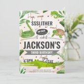 Invitation Boy Reptile fête d'anniversaire (Debout devant)
