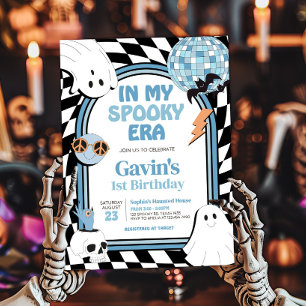 Invitation Boy Retro Ghost Halloween Anniversaire