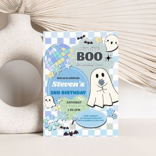 Invitation Boy Retro Super Little Boo fête d'anniversaire